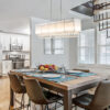 Modern,kitchen,table,with,spiral,staircase