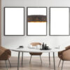 Interior,of,minimalistic,dining,room,with,white,and,wooden,walls,