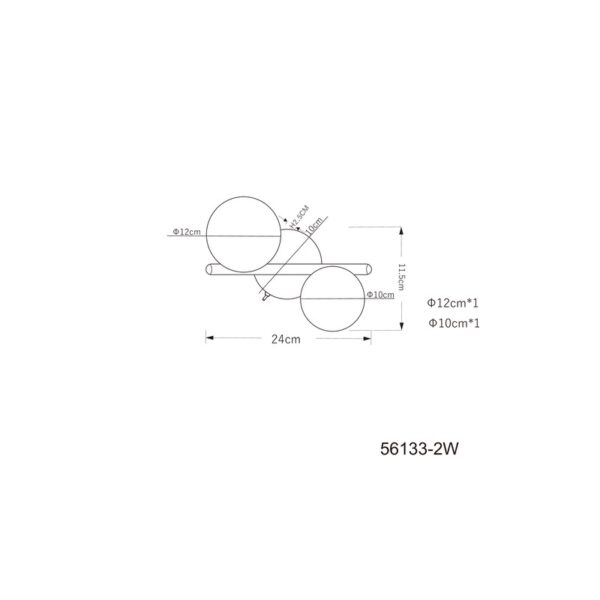 RIHA 56133-2W PLAFONSKA LAMPA GLOBO LIGHTING - Image 3