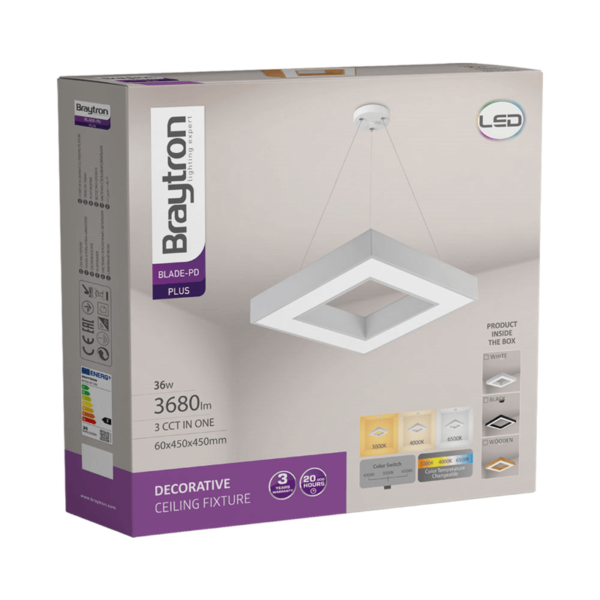 BRY-BLADE-PD-KVADRATNA-BELA-36W-3U1-LED VISILICA BH16-07180 BRAYTRON - Image 3