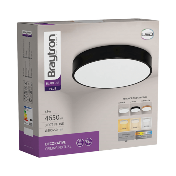 BRY-BLADE-SR-OKRUGLA-CRNA-36W-3U1-LED PLAFONJERA BH16-04181 BRAYTRON - Image 3
