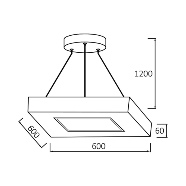 BRY-BLADE-PD-KVADRATNA-CRNA-45W-3U1-LED VISILICA BH16-07280	BRAYTRON - Image 2