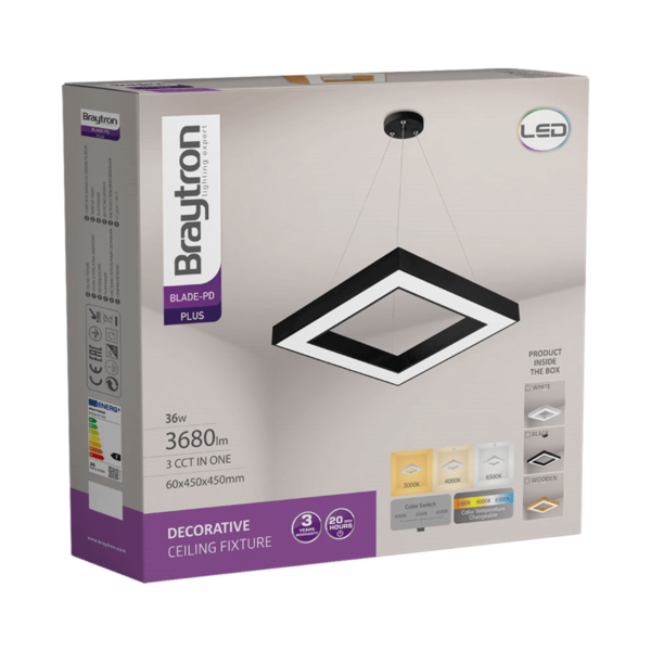 BRY-BLADE-PD-KVADRATNA-CRNA-36W-3U1-VISILICA BH16-07181	BRAYTRON - Image 3