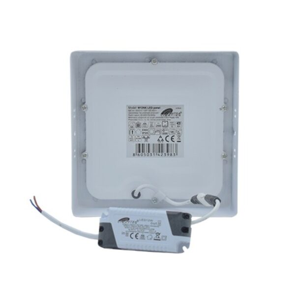 M12NK 12W 6500K BELI NADGRADNI KVADRATNI LED PANEL MITEA LIGHTING - Image 5