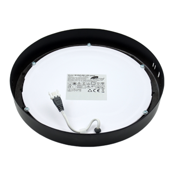 M18NO 18W 6500K CRNI NADGRADNI OKRUGLI LED PANEL MITEA LIGHTING - Image 4
