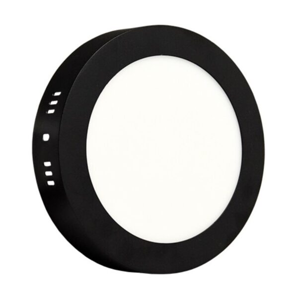 M12NO 12W 6500K CRNA NADGRADNI OKRUGLI LED PANEL MITEA LIGHTING
