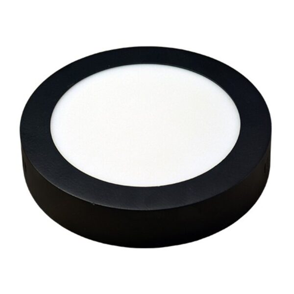 M12NO 12W 6500K CRNA NADGRADNI OKRUGLI LED PANEL MITEA LIGHTING - Image 2