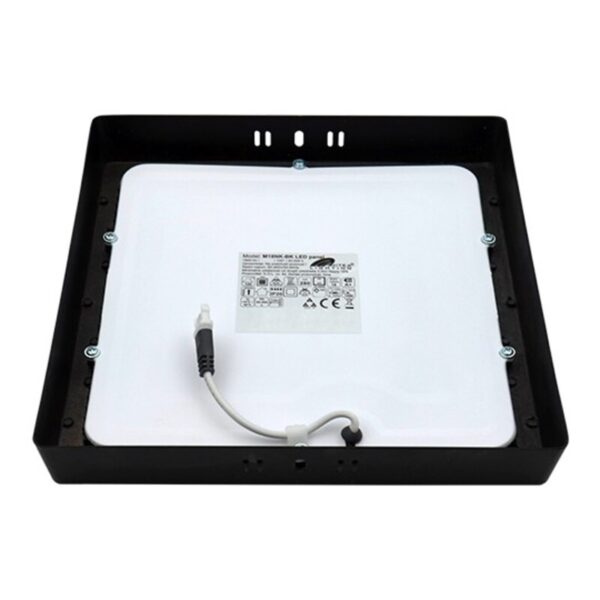 M18NK 18W 6500K CRNI NADGRADNI KVADRATNI LED PANEL MITEA LIGHTING - Image 4
