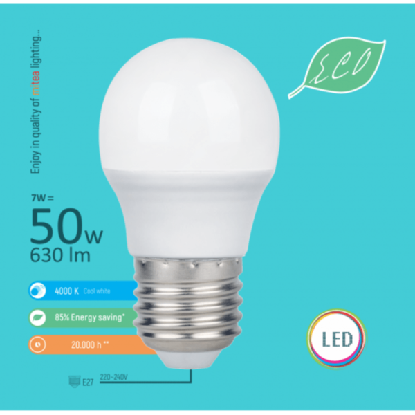E27 7W G45 4000K LED ECO SIJALICA 220-240V MITEA LIGHTING