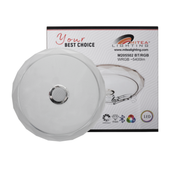 M205502-BT/WRGB 2x24W fi410mm LED SMD plafonjera DIJAMANT sa zvučnikom 5W - Image 2