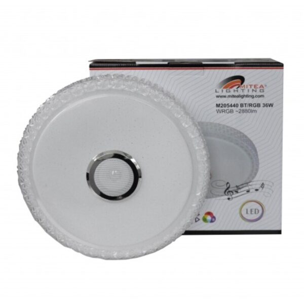 M205440-BT/WRGB 2x18W fi350mm LED SMD plafonjera sa zvučnikom 5W Mitea - Image 3