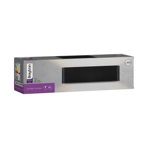 BRY-AVVA-WL04-12W-300L-PRAVOUGAONA-CRNA-3000K-LED ZIDNA LAMPA BH07-03301 BRAYTRON - Image 4