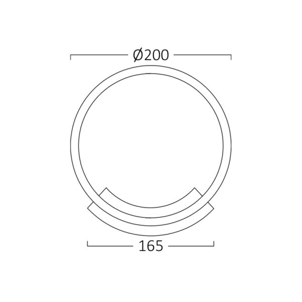 BRY-NELA-WL1-12W-RND-BELA-3000K-ZIDNA LAMPA BH07-03700 BRAYTRON - Image 3