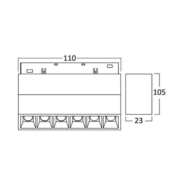 MAGNETNA ŠINSKA LINEARNA SVETILJKA 6W 4000K BD60-03111 BRAYTRON - Image 3