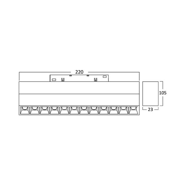 MAGNETNA ŠINSKA LINEARNA SVETILJKA 12W 4000K BD60-03211 BRAYTRON - Image 3