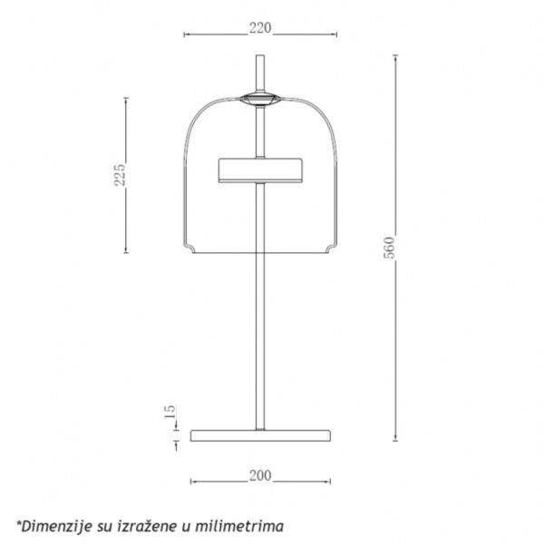 LUNA 217 STONA LAMPA 12W 3000K MESING LUME - Image 2