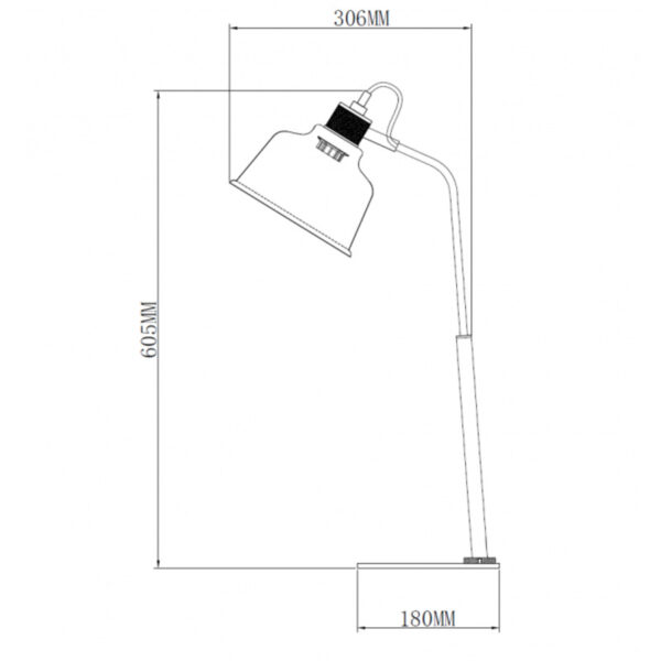 LUNA 219 STONA LAMPA 1*E27 CRNA/BAKAR LUME - Image 2