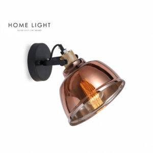 LUNA 221 ZIDNA LAMPA 1*E27 CRNA/BAKAR LUME