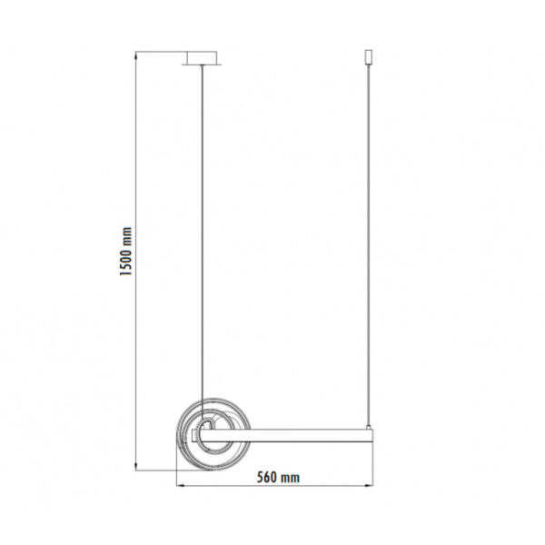 LUNA 229 LUSTER 49W 3000K SIVA/CRNAHOME LIGHT - Image 2