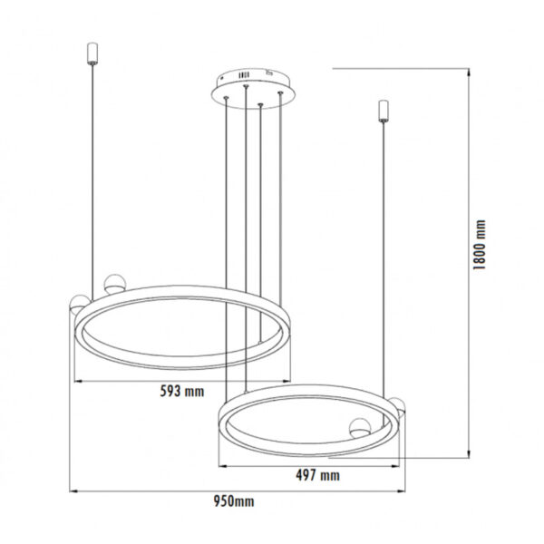 LUNA 234 LUSTER 78W 3000K SIVA/ZLATO HOME LIGHT - Image 4