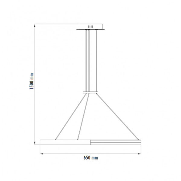 LUNA 235 LUSTER 37W 3000K ZLATO HOME LIGHT - Image 3