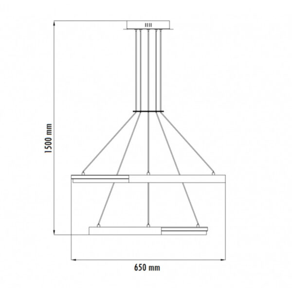 LUNA 236 LUSTER 61W 3000K SIVA HOME LIGHT - Image 3