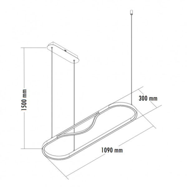 LUNA 237 LUSTER 49W 3000K SIVA HOME LIGHT - Image 2