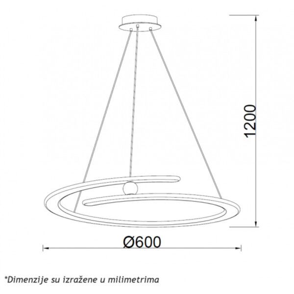 LUNA 262 LUSTER 60W 3000K MESING HOME LIGHT - Image 2