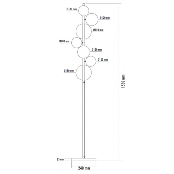 VESTA 601 PODNA LAMPA 7*G9 MESING HOME LIGHT - Image 2