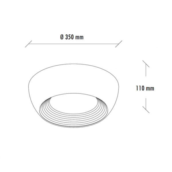 VESTA 624 PLAFONSKA SVETILJKA 24W 3000K CRNA/ZLATO DAWN - Image 2