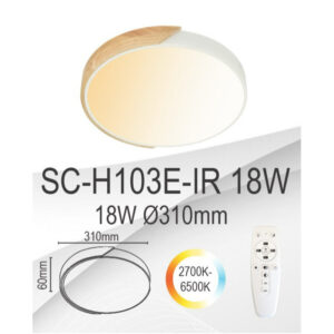 SC-H103E-IR 18W PLAFONJERA WH DRVO XENON LIGHT