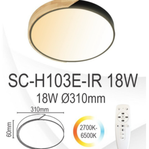 SC-H103E-IR 18W PLAFONJERA BK DRVO XENON LIGHT