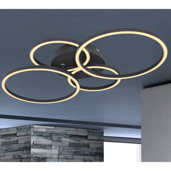KENDY LED PLAFONJERA CRNA 40W 67233-40S GLOBO LIGHTING - Image 2