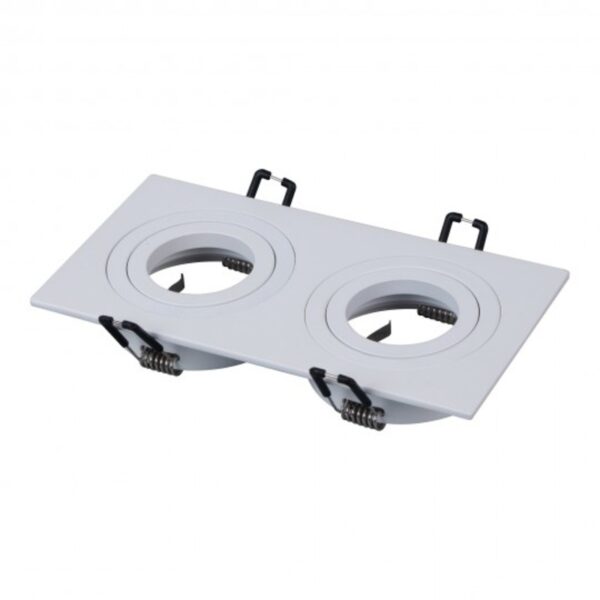M206018 UGRADNA DUPLA SVETILJKA BELA PRAVOUGAONA MITEA LIGHTING - Image 2