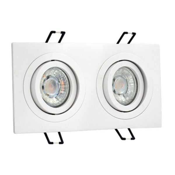 M206018 UGRADNA DUPLA SVETILJKA BELA PRAVOUGAONA MITEA LIGHTING - Image 3