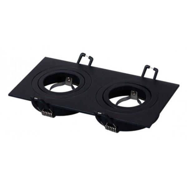 M206018 UGRADNA DUPLA SVETILJKA CRNA PRAVOUGAONA MITEA LIGHTING - Image 2