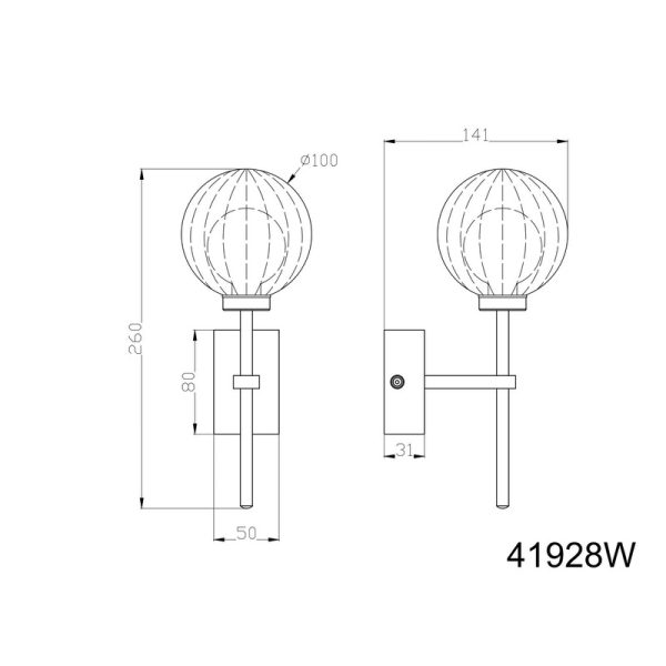 ANDER 41928W ZIDNA LAMPA GLOBO LIGHTING - Image 8