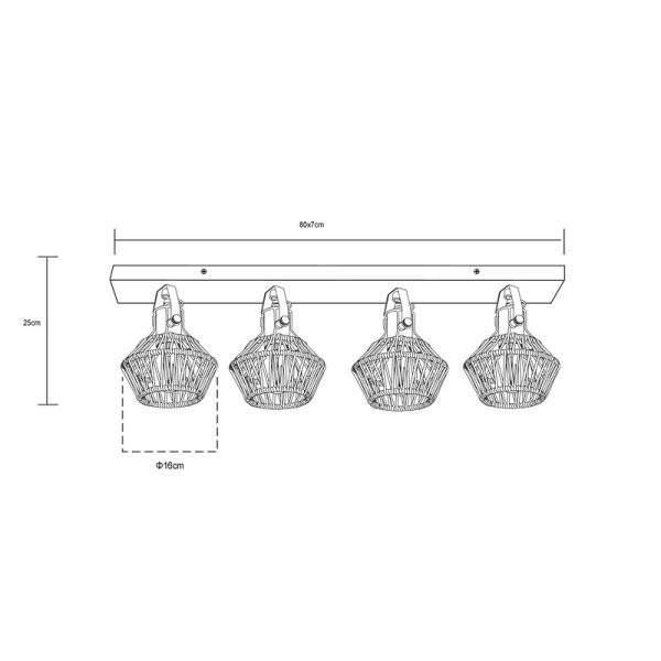 VALLI 54043-4 SPOT LAMPA GLOBO LIGHTING - Image 6