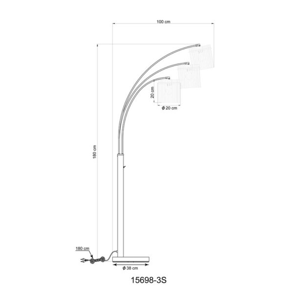 GORLEY 15698-3S PODNA LAMPA GLOBO LIGHTING - Image 5