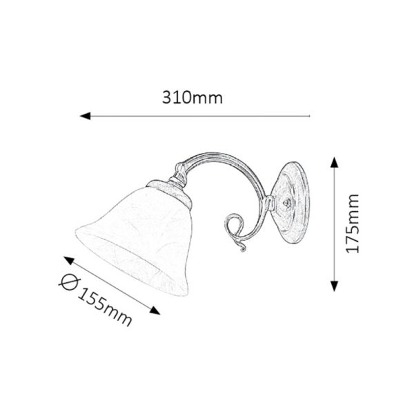 BECKWORTH ZIDNA LAMPA 7131 RABALUX - Image 2