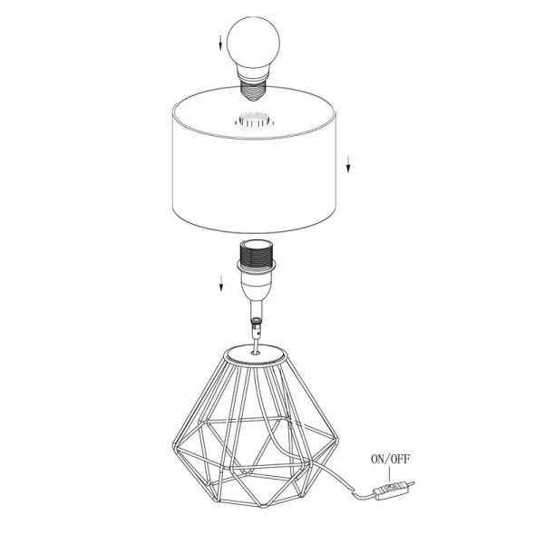 CARLTON 2 STONA LAMPA 95789 EGLO - Image 4