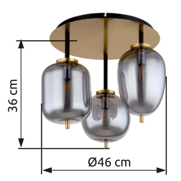 BLACKY I 15345-3DMM PLAFONSKA LAMPA GLOBO LIGHTING - Image 5