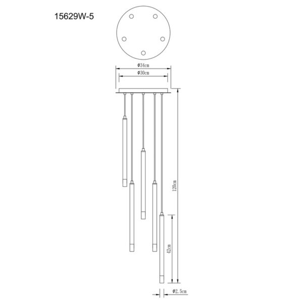 BLAKE 15629W-5 VISILICA GLOBO LIGHTING - Image 5