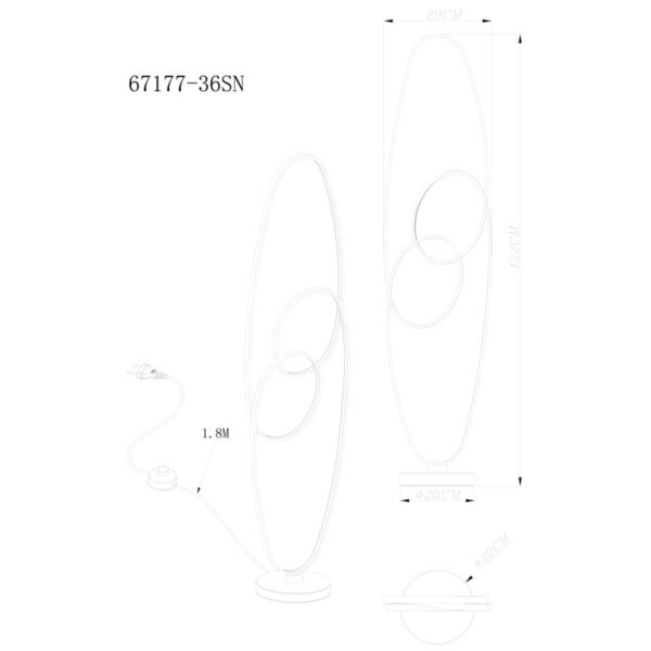 SPIRA 67177-36SN LED PODNA LAMPA GLOBO LIGHTING - Image 8