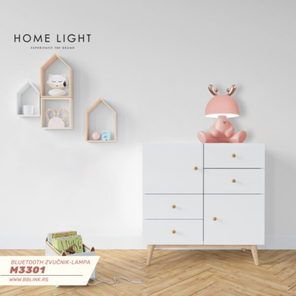 BLUETOOTH ZVUČNIK-LAMPA M3301 2W PINK HOME LIGHT - Image 2