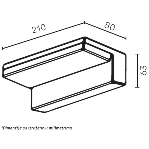 LED SVETILJKA JM-049 ZIDNA 9W 4000K IP54 ANTRACIT SPOLJNA LAMPA - Image 2