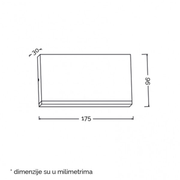 LED SVETILJKA JM-067 ZIDNA 10.5W 3000K IP54 ANTRACIT SPOLJNA LAMPA - Image 2