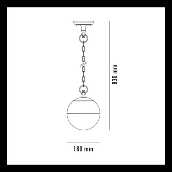 SVETILJKA JM-4822 VISILICA 1*E27 IP44 ANTRACIT SPOLJNA LAMPA - Image 2