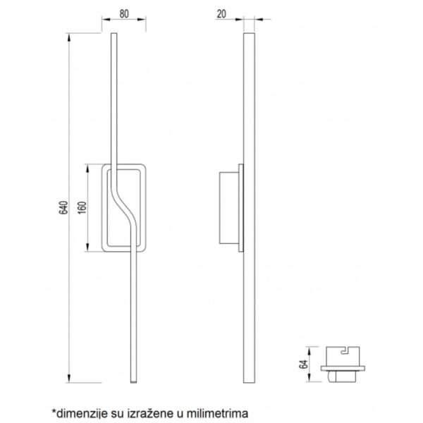 VESTA 470 ZIDNA LAMPA 15W 3000K BRUŠENO ZLATO HOME LIGHT - Image 4