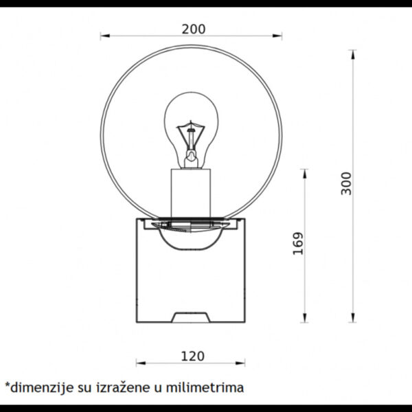 VESTA 522 STONA LAMPA 1*E27 MESING HOME LIGHT - Image 2